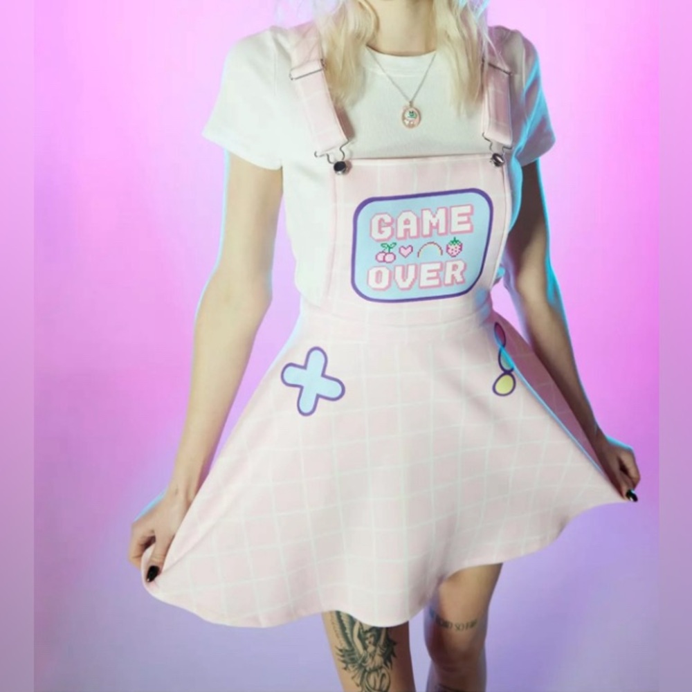 Sweet Society Hot Topic Skirtall Size S Kawaii EMO Pastel Goth Whimsigoth Y2K